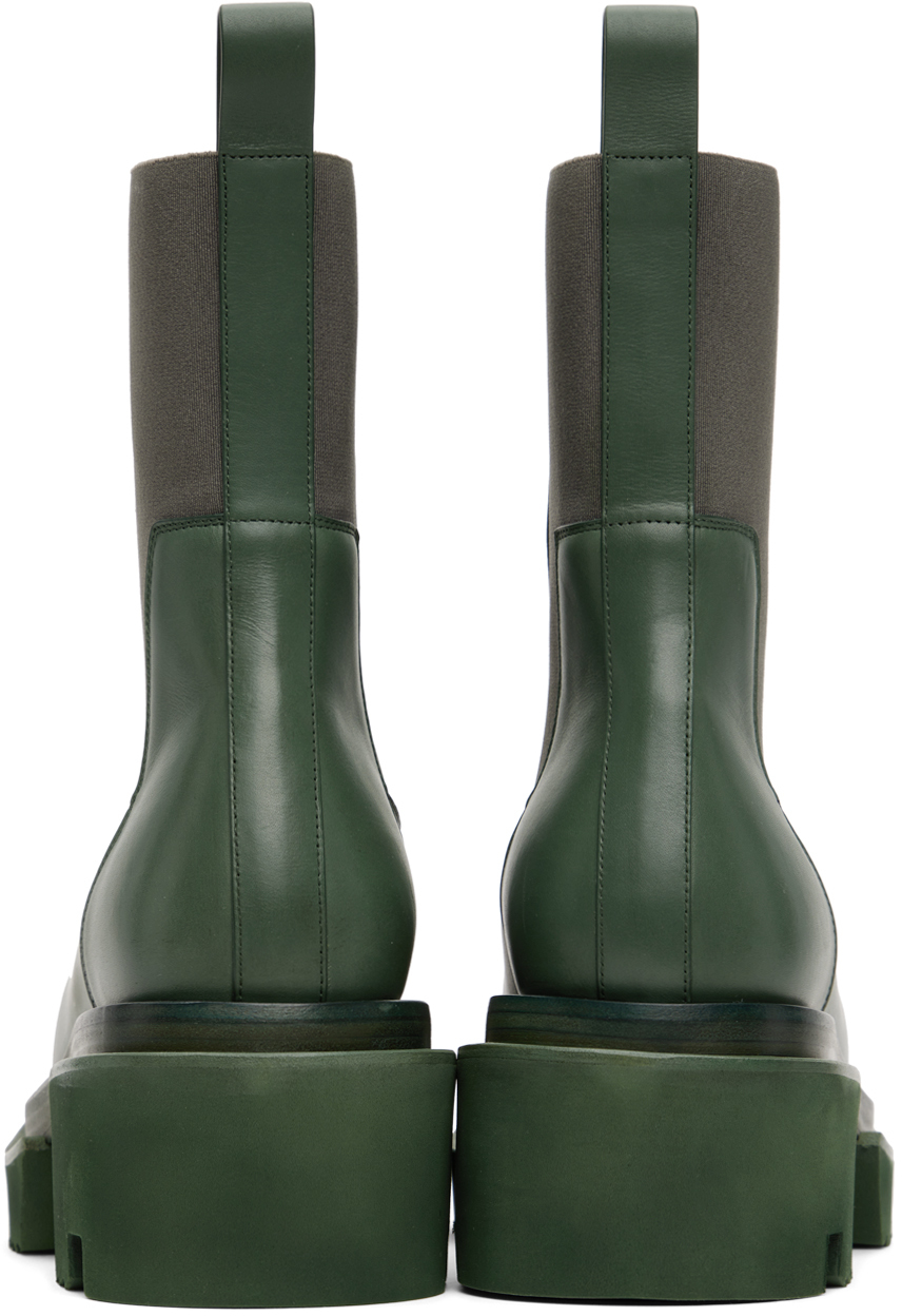 Rick Owens Green Beatle Bogun Boots, $2,015 | SSENSE | Lookastic