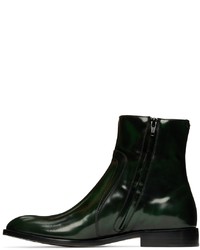 Maison Margiela Green Leather Boots