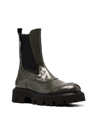 MSGM Leather Calf Length Boots