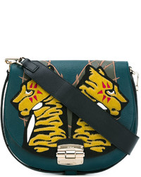 Furla Club Tiger Patch Saddle Bag