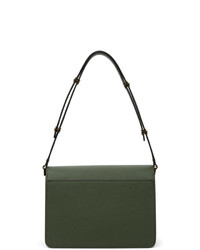 Marni Green And Brown Saffiano Medium Trunk Bag