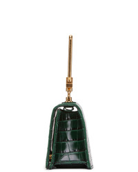 Marge Sherwood Green Croc Mini Pump Handle Bag