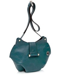 Francesco Biasia Neroli Emerald Green Leather Crossbody Bag