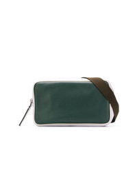 Dark Green Leather Fanny Pack