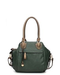 Dark Green Leather Handbag