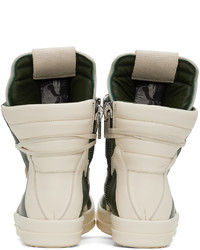 Rick Owens Green Geobasket Sneakers