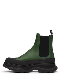 Alexander McQueen Green Tread Slick Chelsea Boots