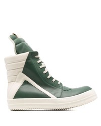Rick Owens High Top Leather Sneakers