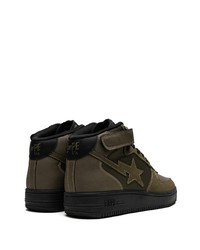A Bathing Ape Military Bapesta Mid Sneakers