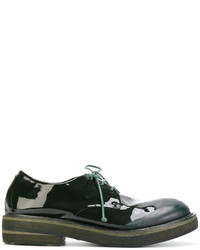 Dark Green Leather Lace-ups