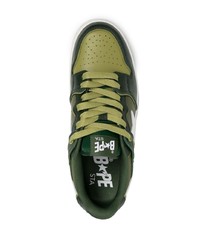 A Bathing Ape Bape Sk8 Sta 2 Leather Sneakers