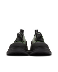 Alexander McQueen Green Leather Tread Slick Sneakers