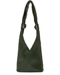 MM6 MAISON MARGIELA Green Faux Leather Messenger Bag