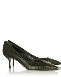 Casadei Snake Effect Leather Pumps
