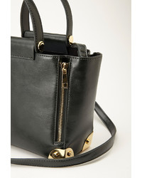 Forever 21 Zippered Faux Leather Mini Satchel