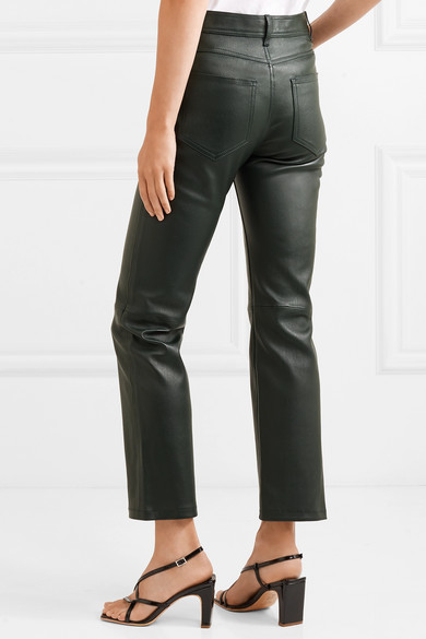Keisha Straight Leg Leather Look Pants by Atmos&Here Online