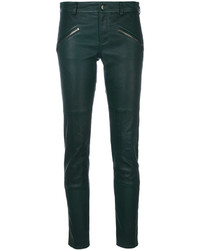 dark green leather pants