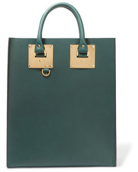 Sophie Hulme Albion Leather Tote Green