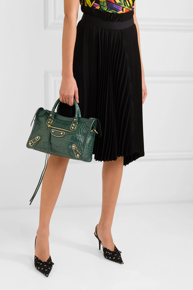 Balenciaga Mini Classic City Leather Bag in Green