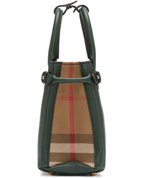 Burberry Green Small Banner Tote Bag