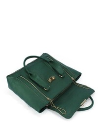 ChicNova Green Tote Bags With Double Zipped Detail
