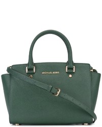 dark green michael kors purse