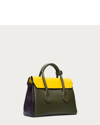 Bally Sommet Fold Small Small Leather Tote In Caper