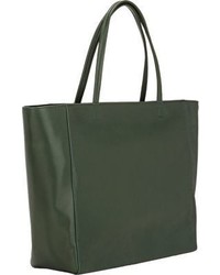 Barneys New York Top Zip Tote Bag Dark Green