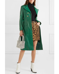 ALEXACHUNG Belted Leather Trench Coat