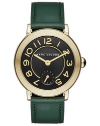 Marc Jacobs Riley Round Leather Strap Watch 36mm
