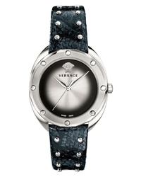 Versace Shadov Snakeskin Leather Watch