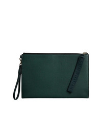 Burberry Y Leather Zip Pouch