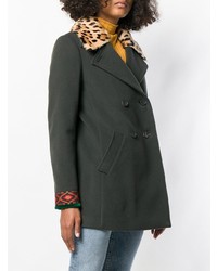 Etro Leopard Collar Coat