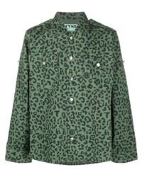 Vyner Articles Leopard Print Long Sleeve Shirt