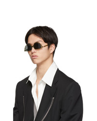 Martine Rose Green And Black Mykita Edition Leopard Sos Sunglasses