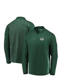 FANATICS Branded Green Green Bay Packers Iconic Clutch Modern Quarter Zip Jacket At Nordstrom