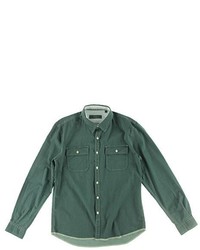 Arnold Zimberg Cotton Long Sleeves Button Down Shirt Green