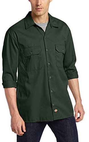 Dickies Short Sleeve Work Shirt in Olive Green