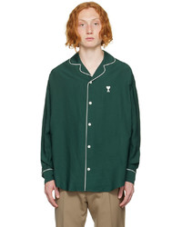 AMI Alexandre Mattiussi Green Camp Collar Shirt
