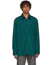 Dries Van Noten Green Cotton Shirt