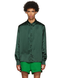 AMI Alexandre Mattiussi Green Viscose Shirt