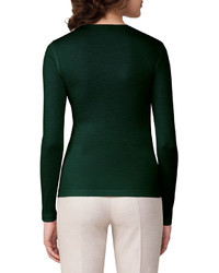 Akris Cashmere Silk Double Layer Long Sleeve T Shirt