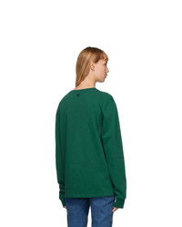 AMI Alexandre Mattiussi Green Ami De Coeur Long Sleeve T Shirt