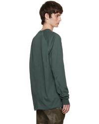 Rick Owens Green Baseball Sweatshirt