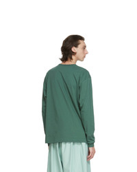 Issey Miyake Men Green Cotton Long Sleeve T Shirt