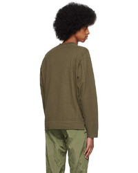 Stone Island Green Patch Long Sleeve T Shirt