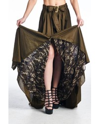 Mhgs Olive Maxi Skirt