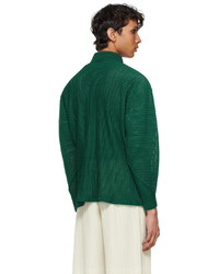 Homme Plissé Issey Miyake Green Colorful Mesh Jacket