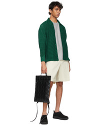 Homme Plissé Issey Miyake Green Colorful Mesh Jacket