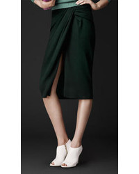 Burberry Double Georgette Wrapped Skirt
